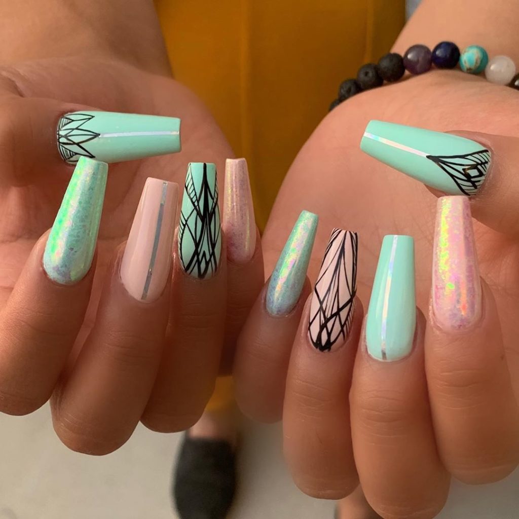 50 Trendy Long Coffin Nail Art Designs