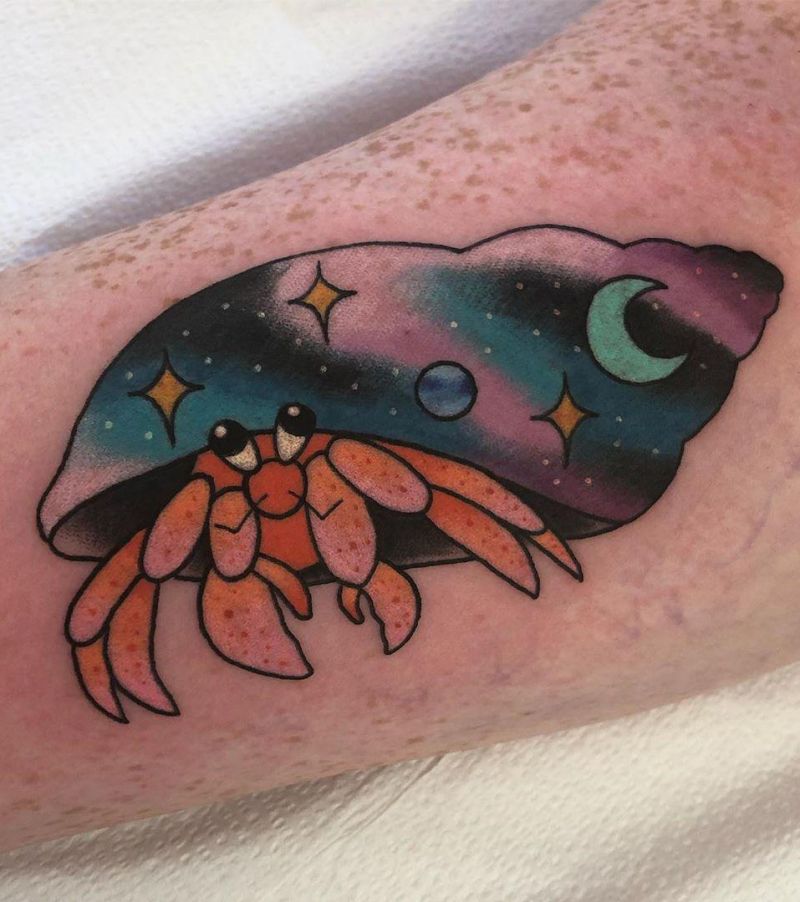 30 Pretty Hermit Crab Tattoos You Will Love