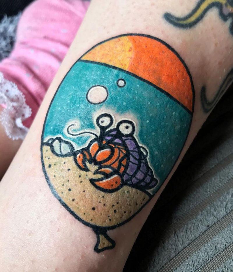 30 Pretty Hermit Crab Tattoos You Will Love