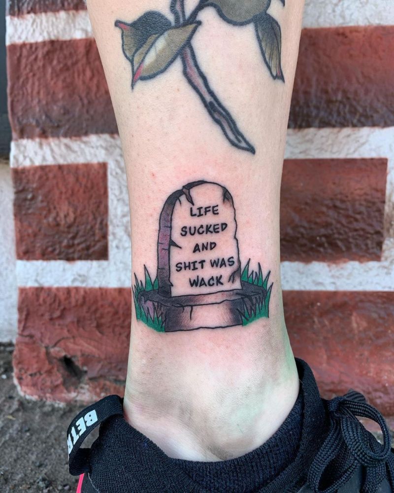 30 Pretty Tombstone Tattoos You Must Try Style VP Page 18