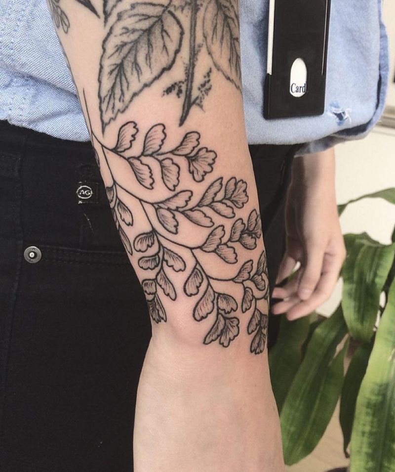 30 Pretty Maidenhair Fern Tattoos You Must Love