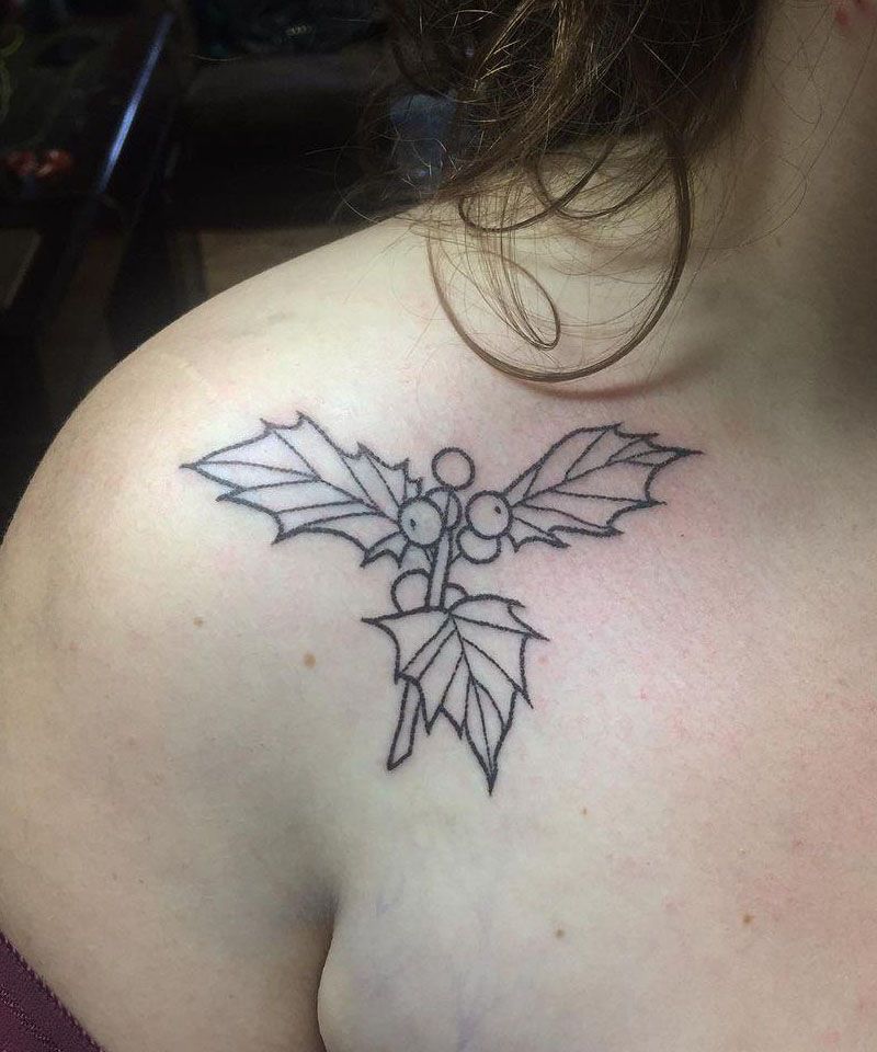 30 Pretty Holly Tattoos You Will Love