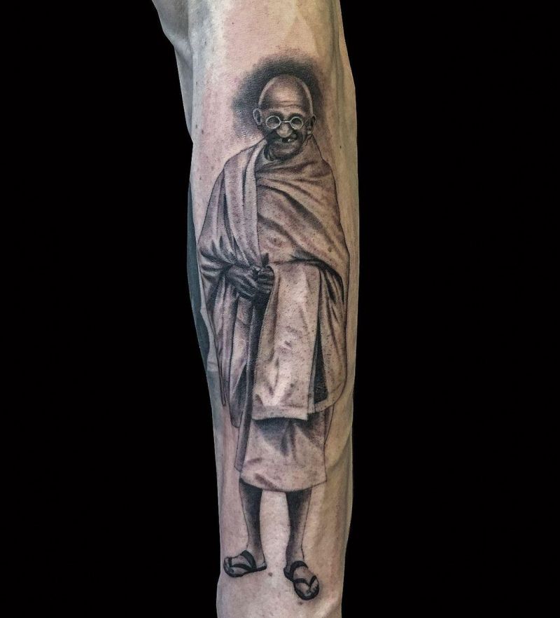 30 Gorgeous Gandhi Tattoos to Inspire You