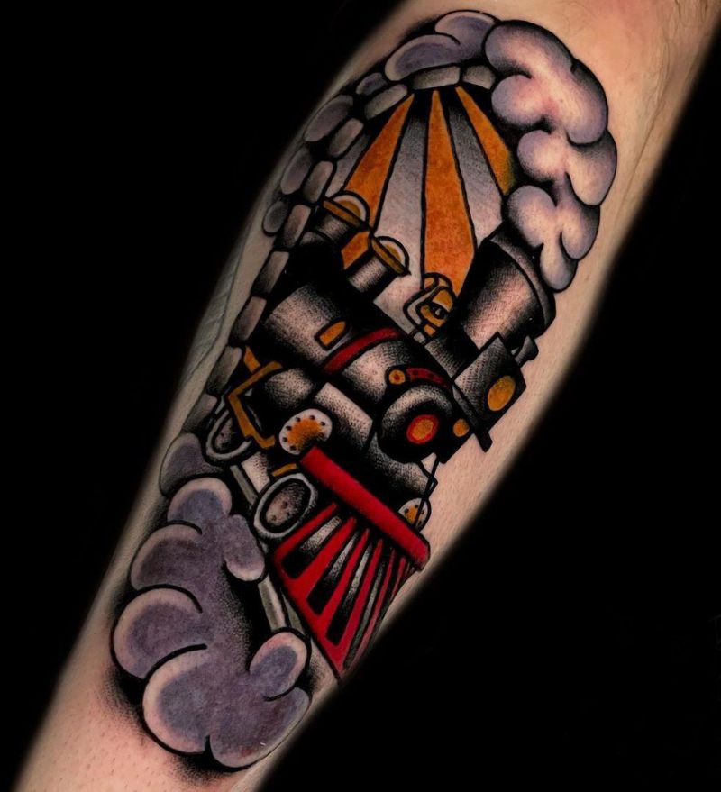 30 Unique Steam Engine Tattoos You Can Copy