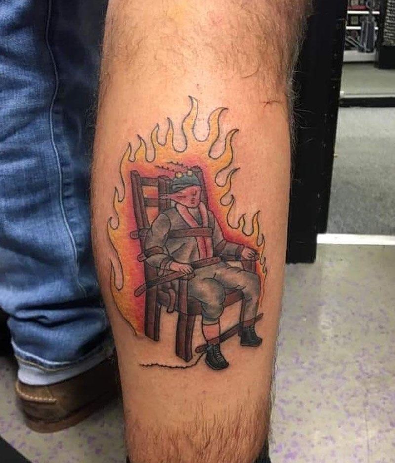 30 Unique Electric Chair Tattoos For Your Inspiration