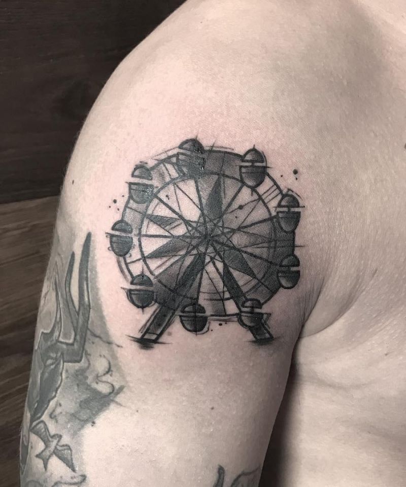 30 Pretty Ferris Wheel Tattoos You Must Try