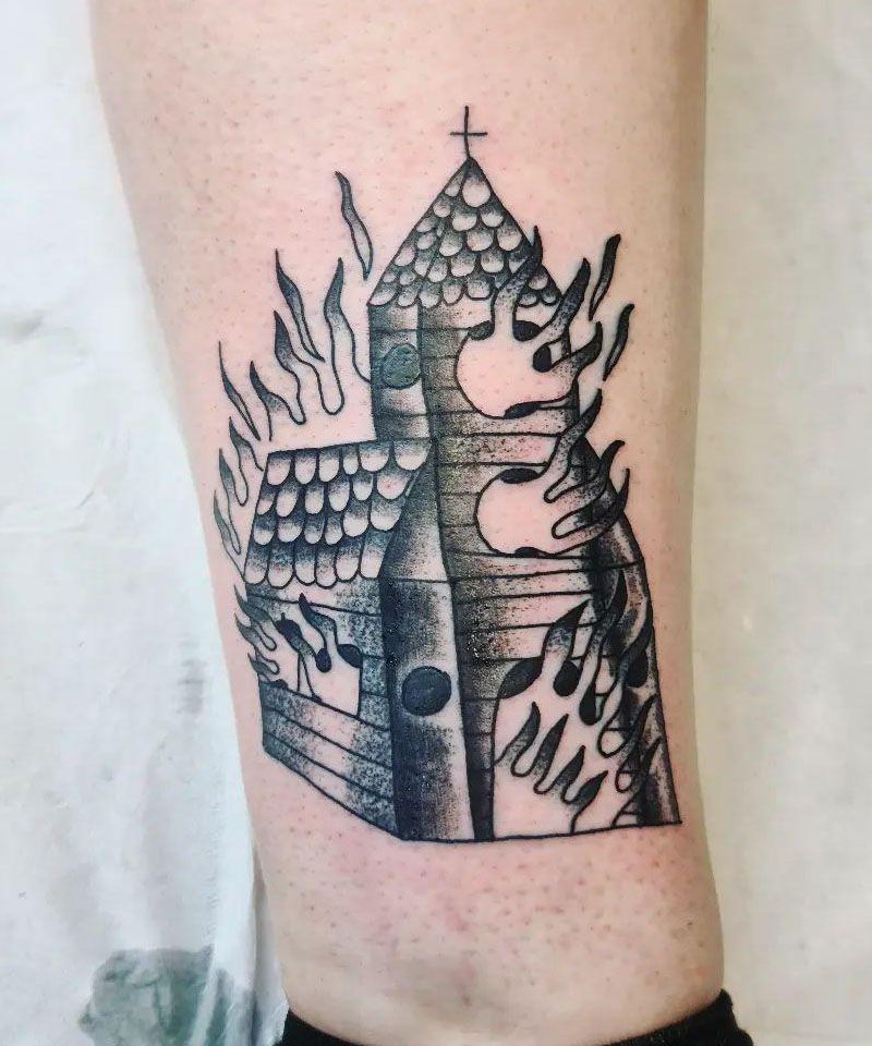 30 Unique Church Tattoos You Can Copy