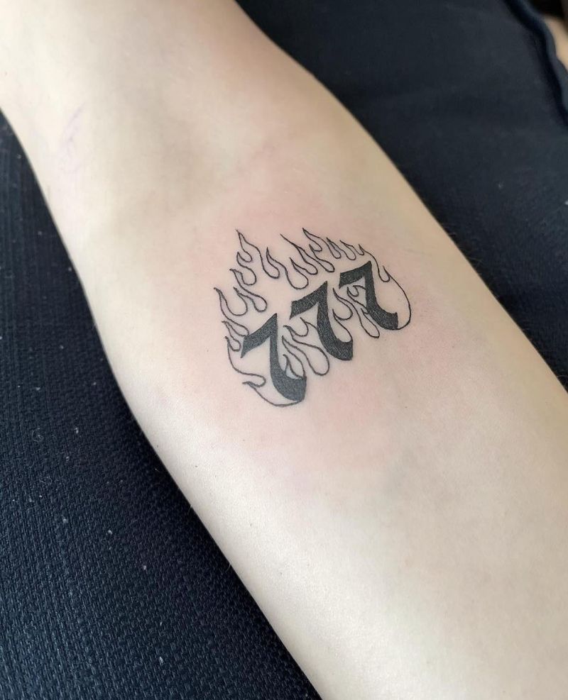 30 Classy 777 Tattoos for Your Next Ink