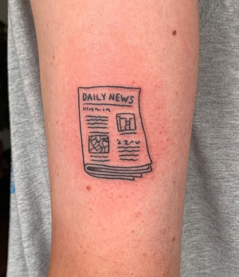 30 Unique Newspaper Tattoos You Must Love