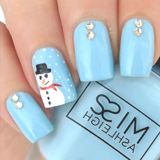 50 Gorgeous Snowman Christmas Nails To Inspire You | Style VP | Page 14