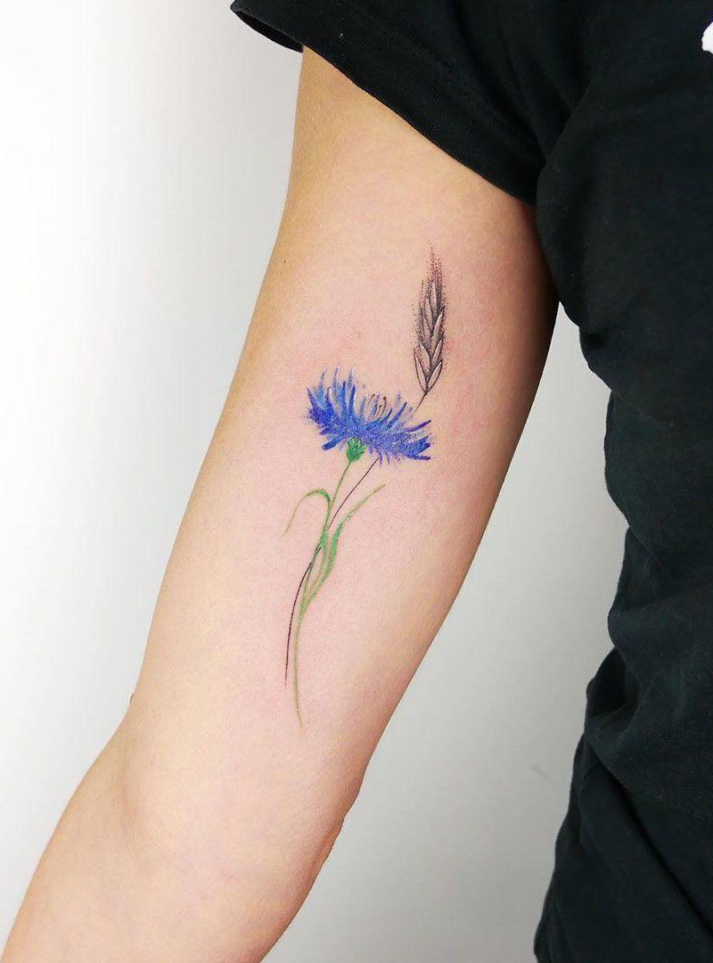 30 Pretty Cornflower Tattoos to Inspire You | Style VP | Page 18