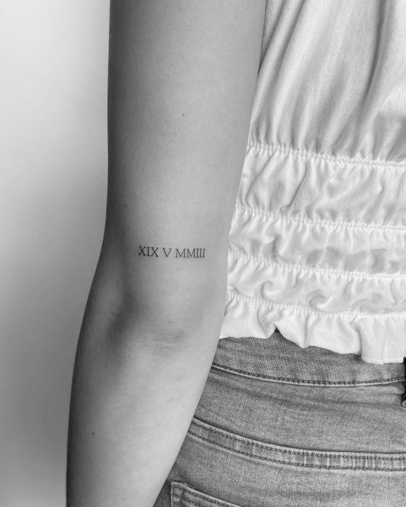 30 Pretty Roman Numeral Tattoos Make You Beautiful Forever | Style VP ...