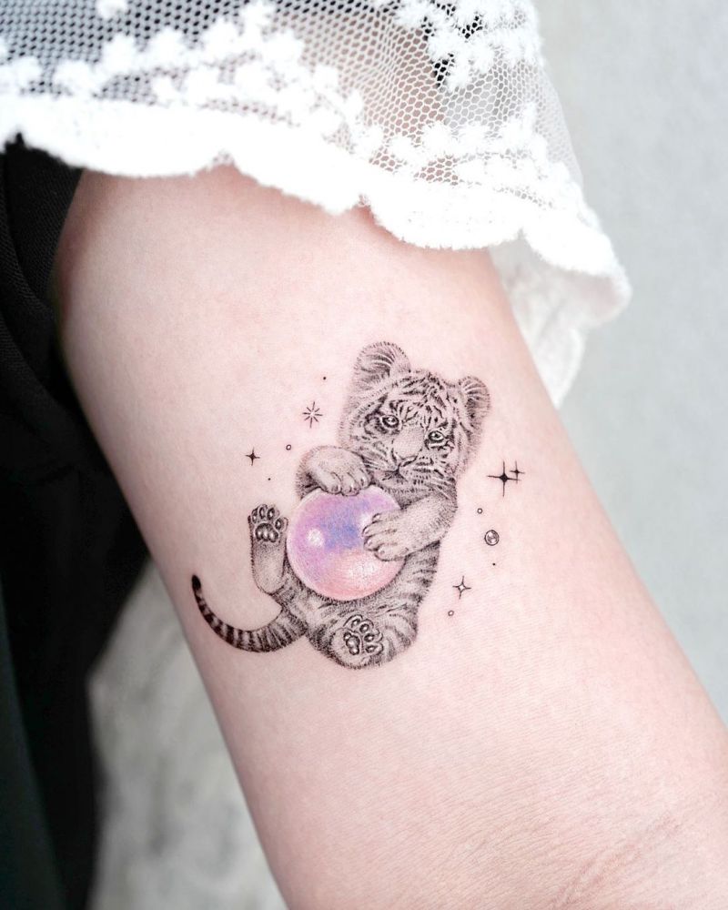 30 Adorable Baby Tiger Tattoos You Must Love | Style VP | Page 27